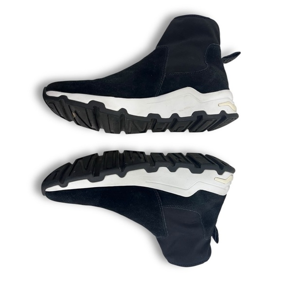 Opening Ceremony Black/White Suede Leather Anhabbel High Top Chunky Sneakers - Picture 15 of 16